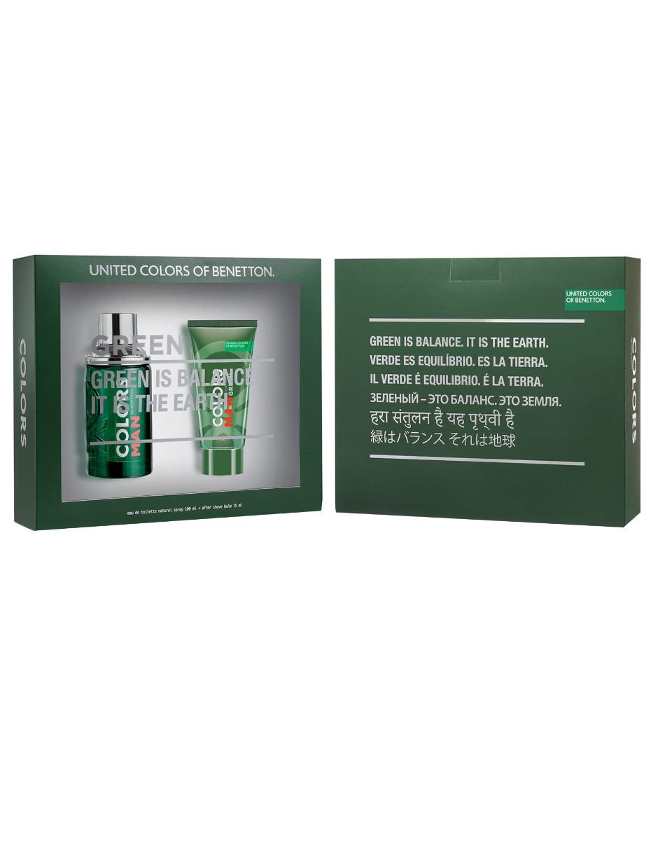 Set de fragancia para hombre Benetton Colors Green