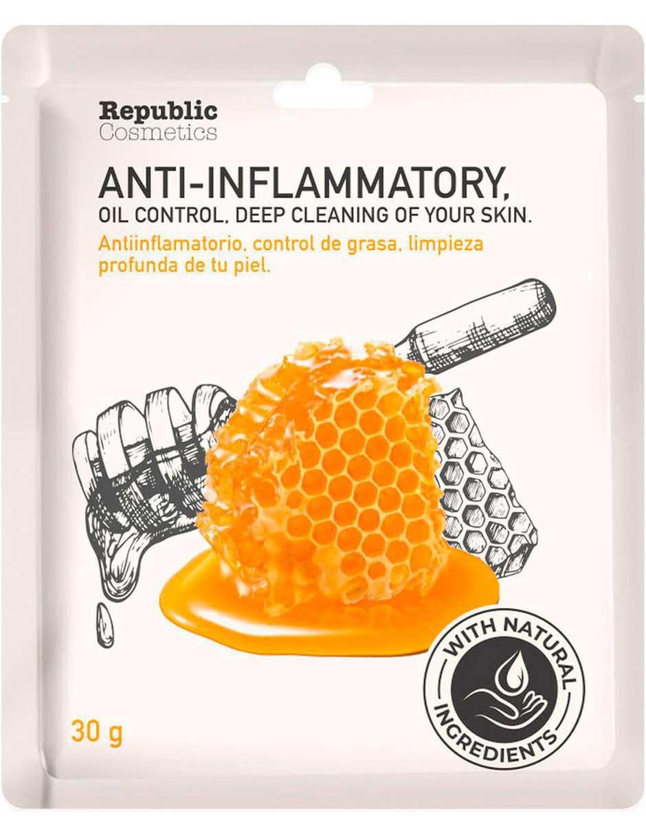 Mascarilla Anti-infammatory oil control para revitalizar Republic Cosmetics