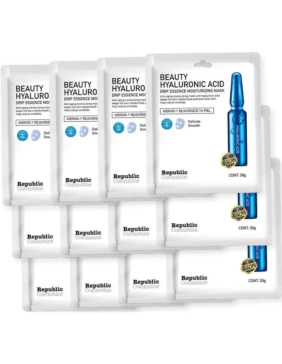 Mascarilla Beauty Hyaluronic Acid para prevenir signos de la edad Republic Cosmetics