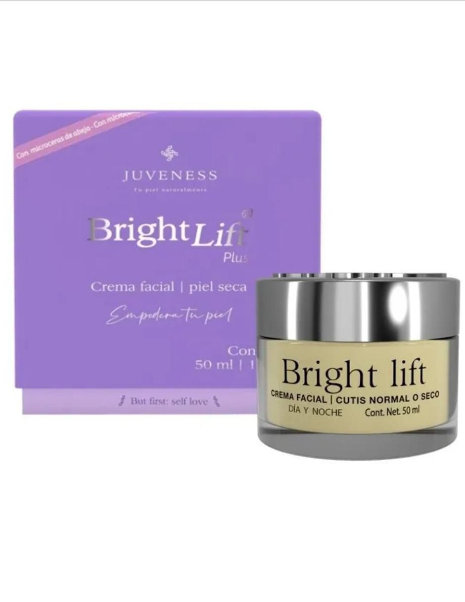 Crema facial recomendada para prevenir signos de la edad día y noche Bright Lift Plus para piel seca 1
