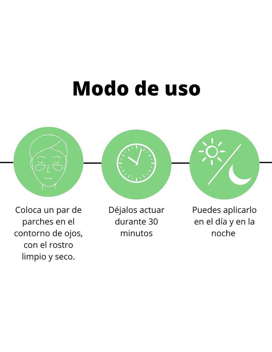 Parches para ojeras Green Ecobeauty Hidrogel de Agua de rosas y Ácido hialurónico