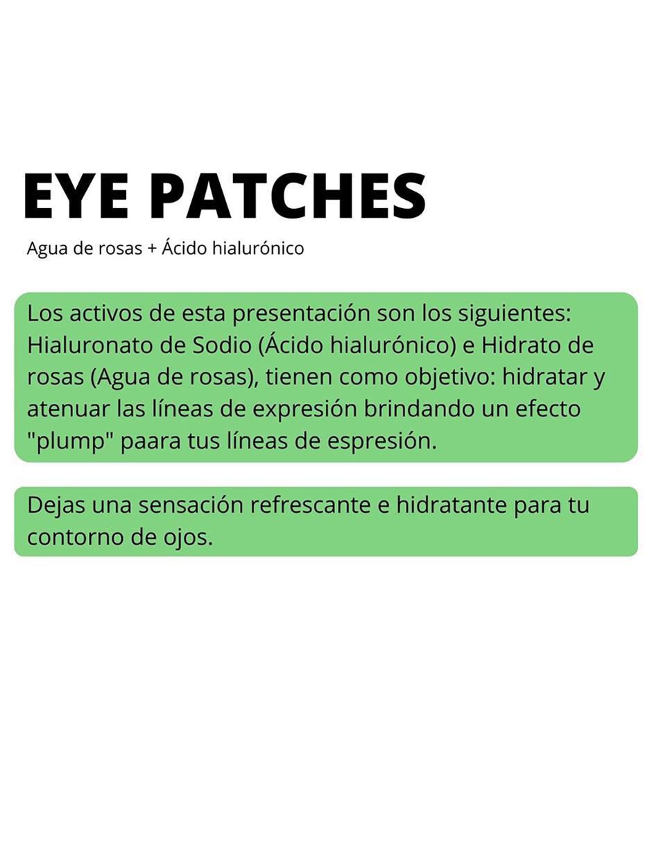 Parches para ojeras Green Ecobeauty Hidrogel de Agua de rosas y Ácido hialurónico