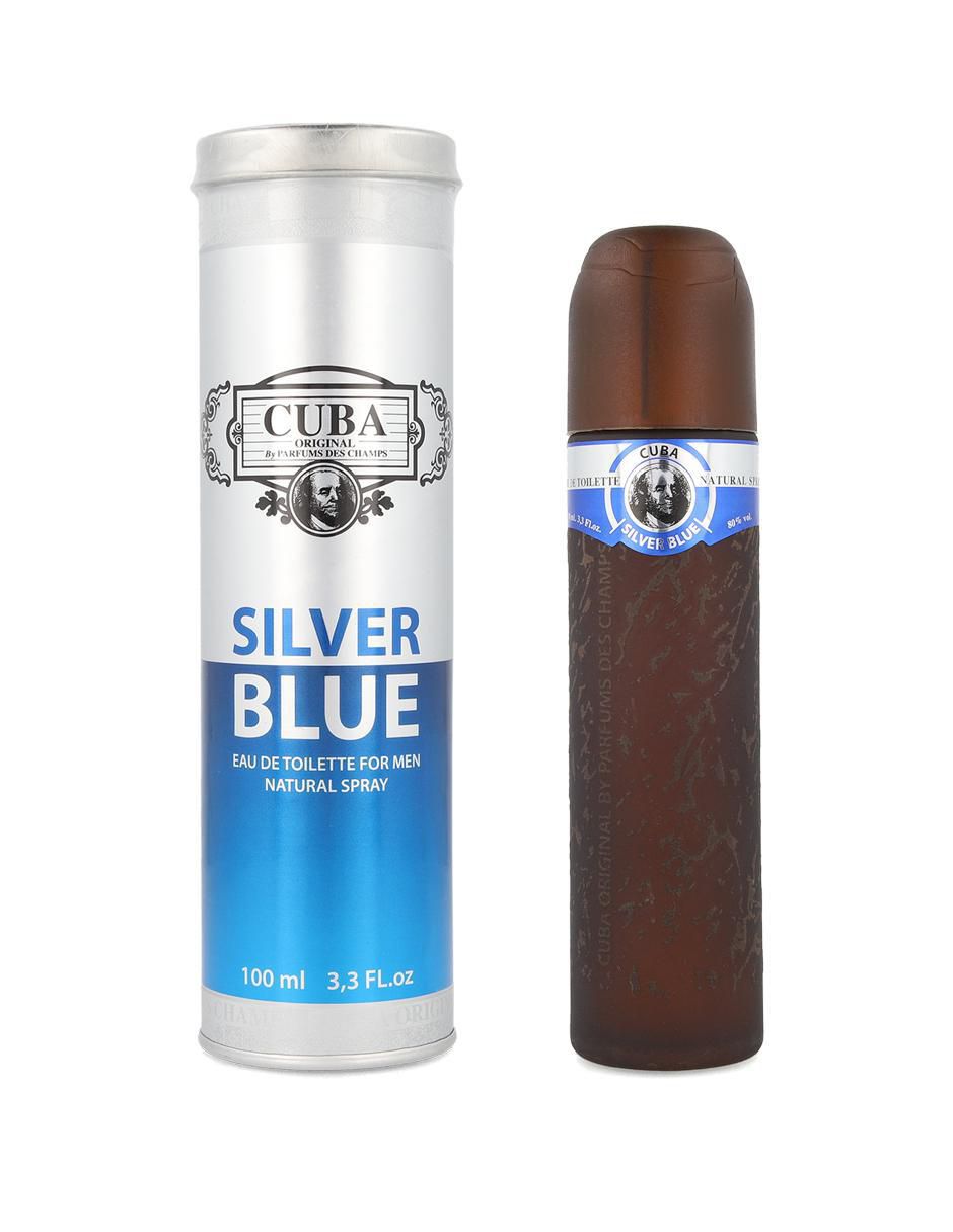 Eau de toilette Cuba Silver Blue para hombre