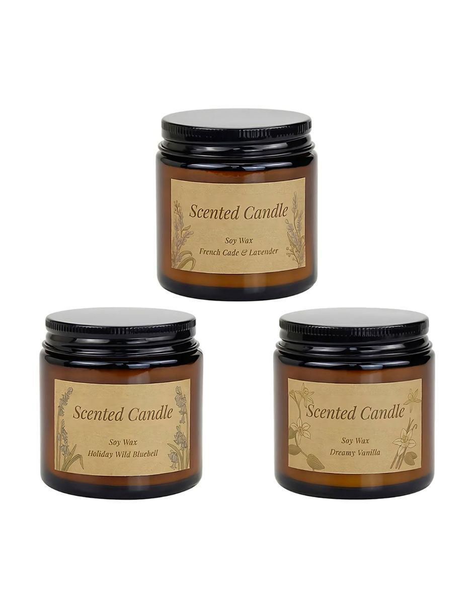 Vela aromática 3 piezas aroma floral