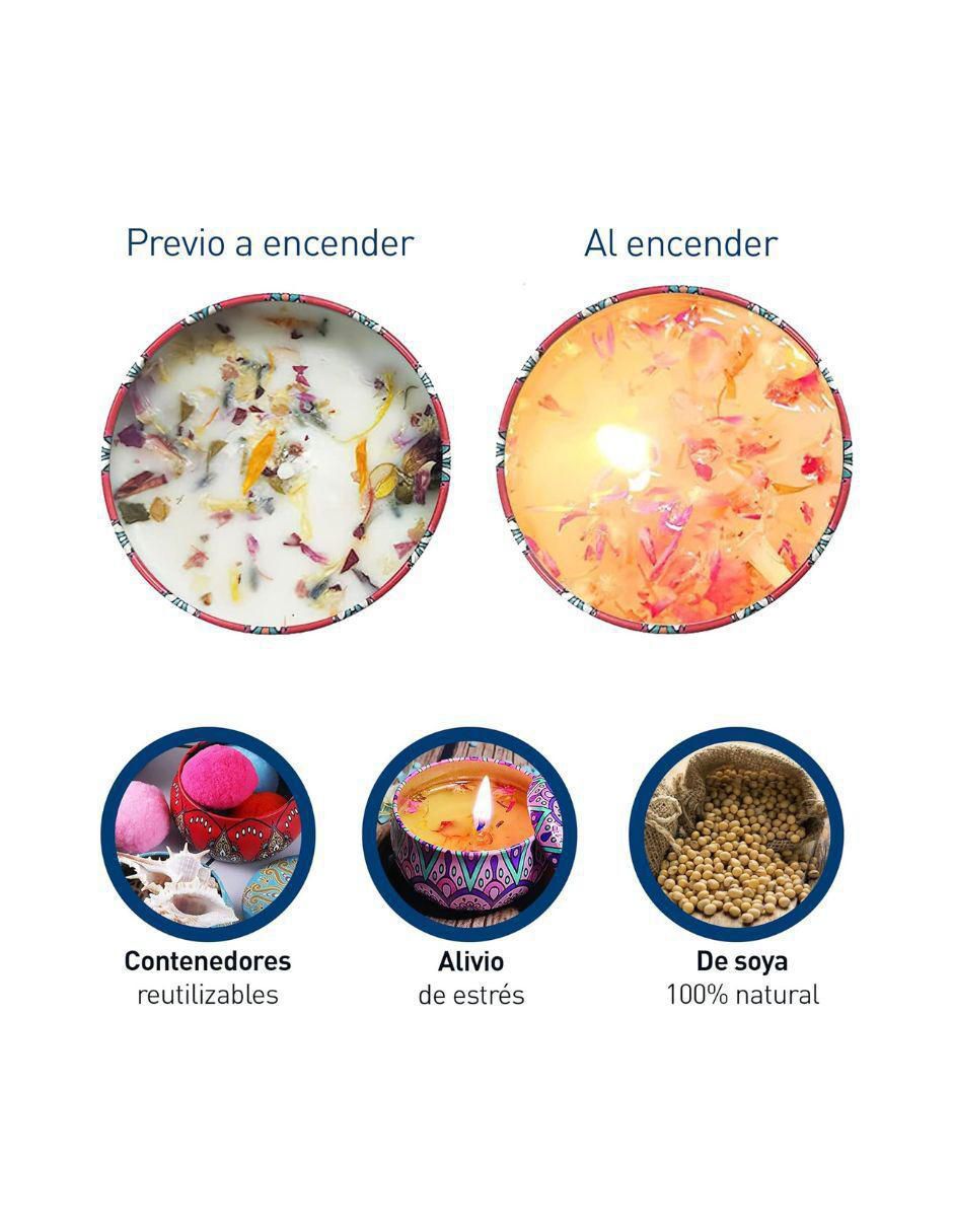 Vela aromática 4 piezas aroma floriental 3