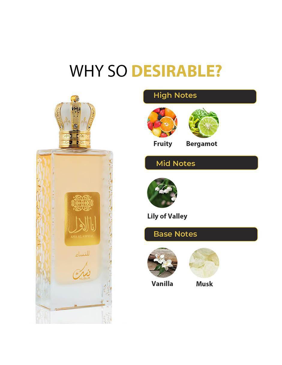Eau de parfum Nusuk Ana Al Awwal Gold/White unisex