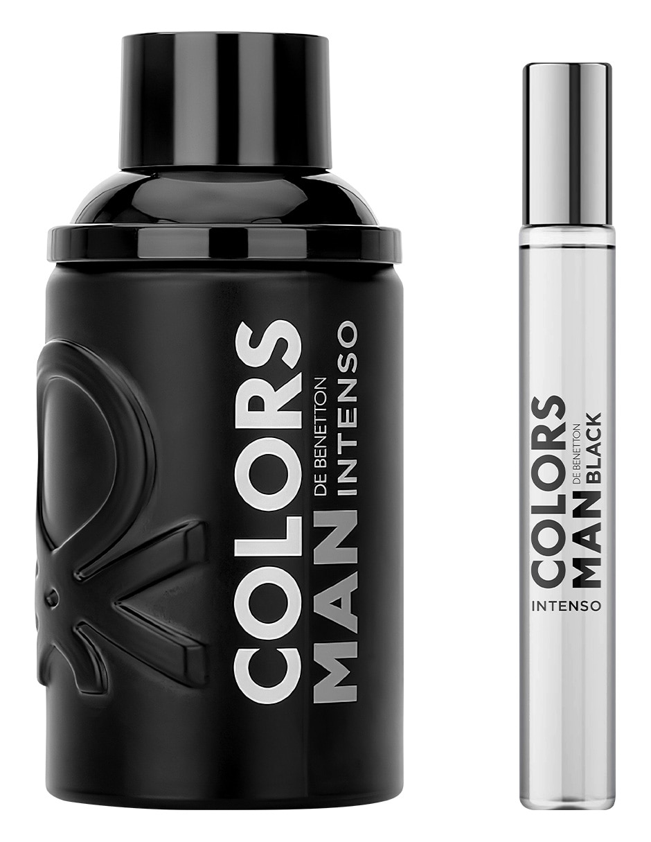 Set Eau de parfum Benetton Colors Black Intenso para hombre