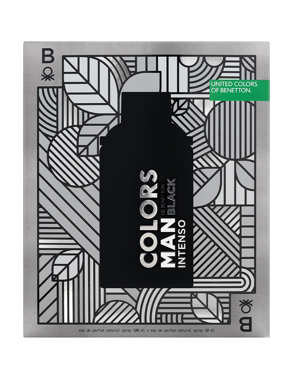 Set Eau de parfum Benetton Colors Black Intenso para hombre