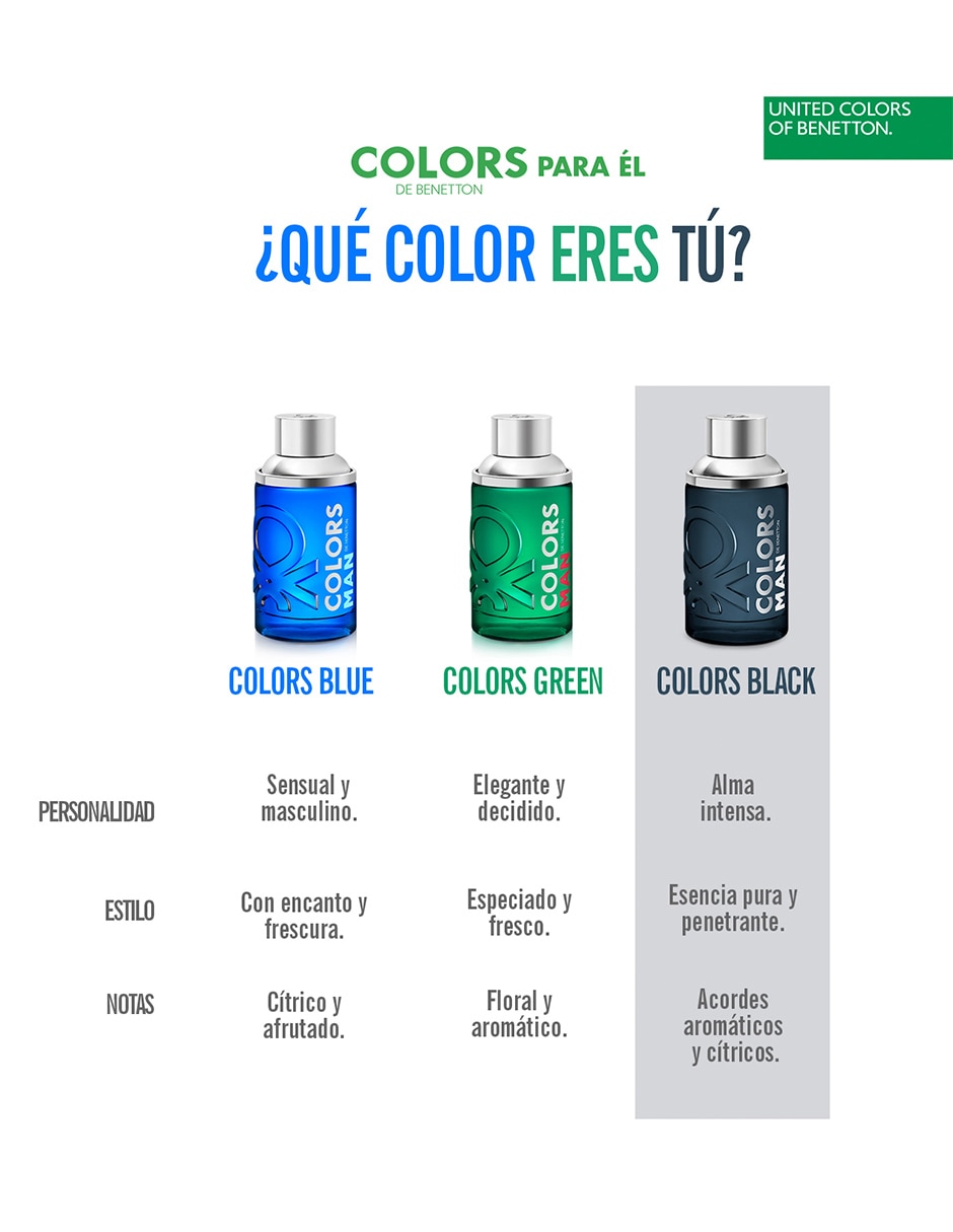 Eau de toilette Colors Black para hombre 11