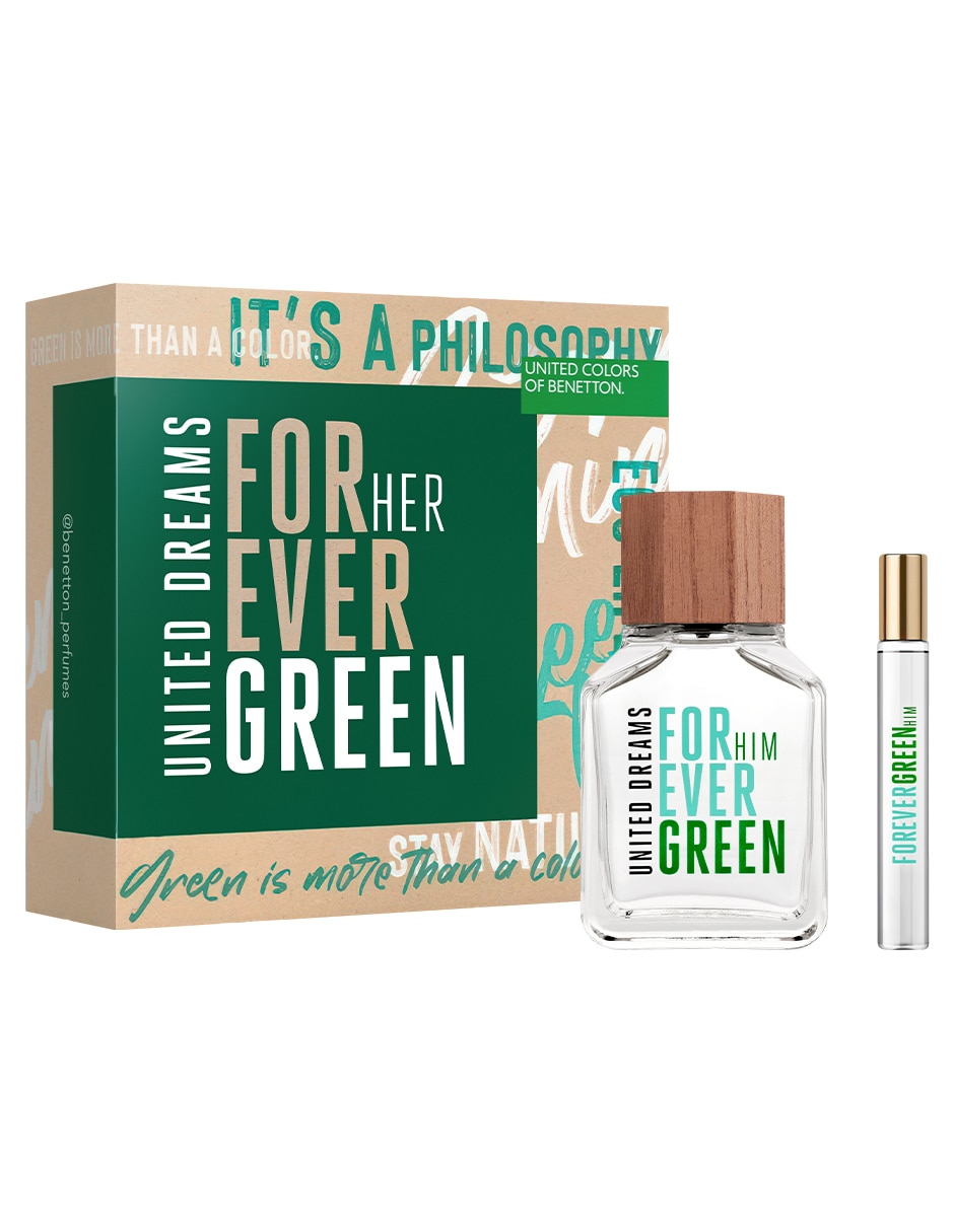 Set Eau de toilette Benetton Forever Green para hombre