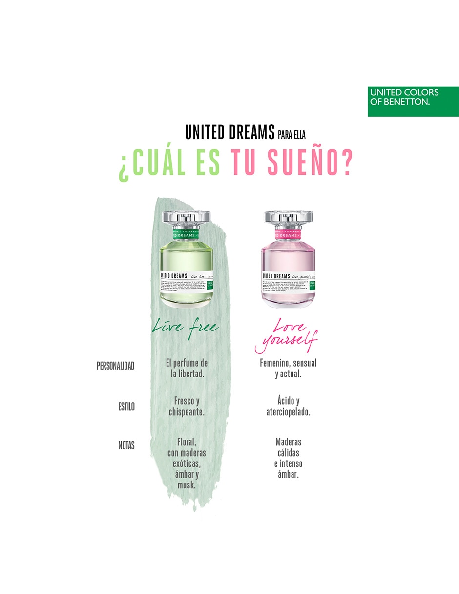 Set Eau de toilette United dreams live free para mujer