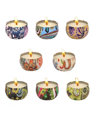 Vela aromática 8 piezas aroma hierbas Vela aromática 8 piezas aroma hierbas