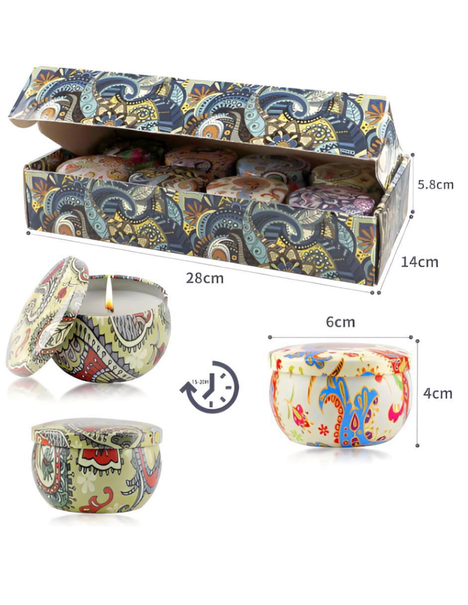 Vela aromática 8 piezas aroma hierbas 5