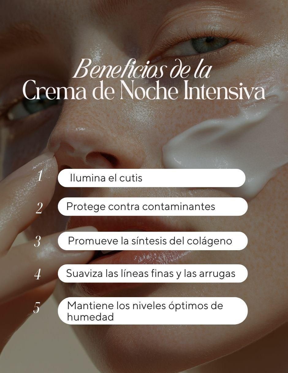 Crema facial recomendada para prevenir signos de la edad de noche Intensiva para piel todo tipo piel Crema facial recomendada para prevenir signos de la edad de noche Intensiva para piel todo tipo piel