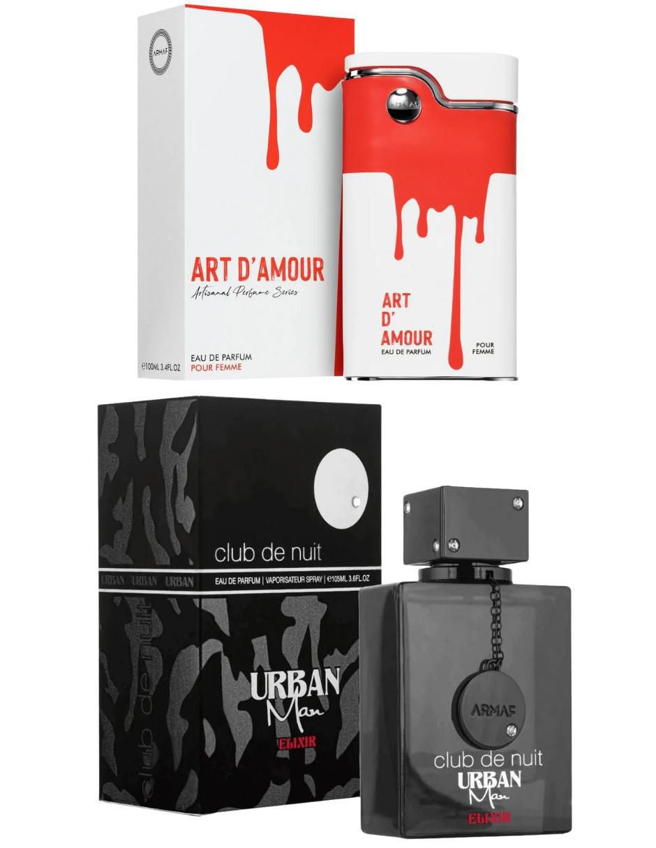 Set Eau de parfum Armaf Urban Elixir y Art D'Amour unisex