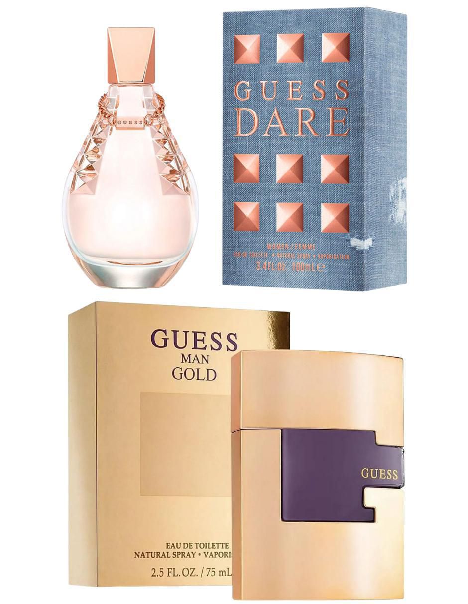 Set Eau de toilette Guess Gold y Dare unisex