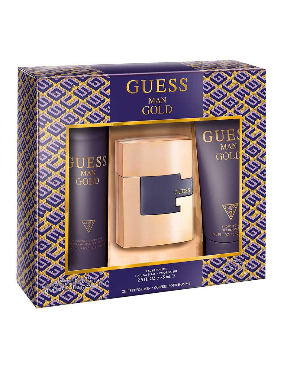 Kit Eau de toilette Guess Gold para hombre