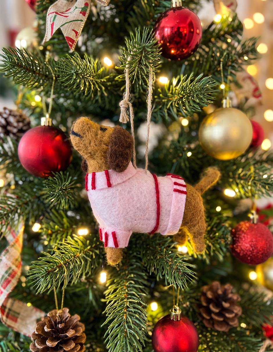 Ornamento navideño perro 2