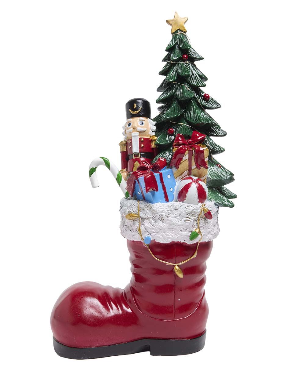 Figura decorativa navideña de bota Figura decorativa navideña de bota