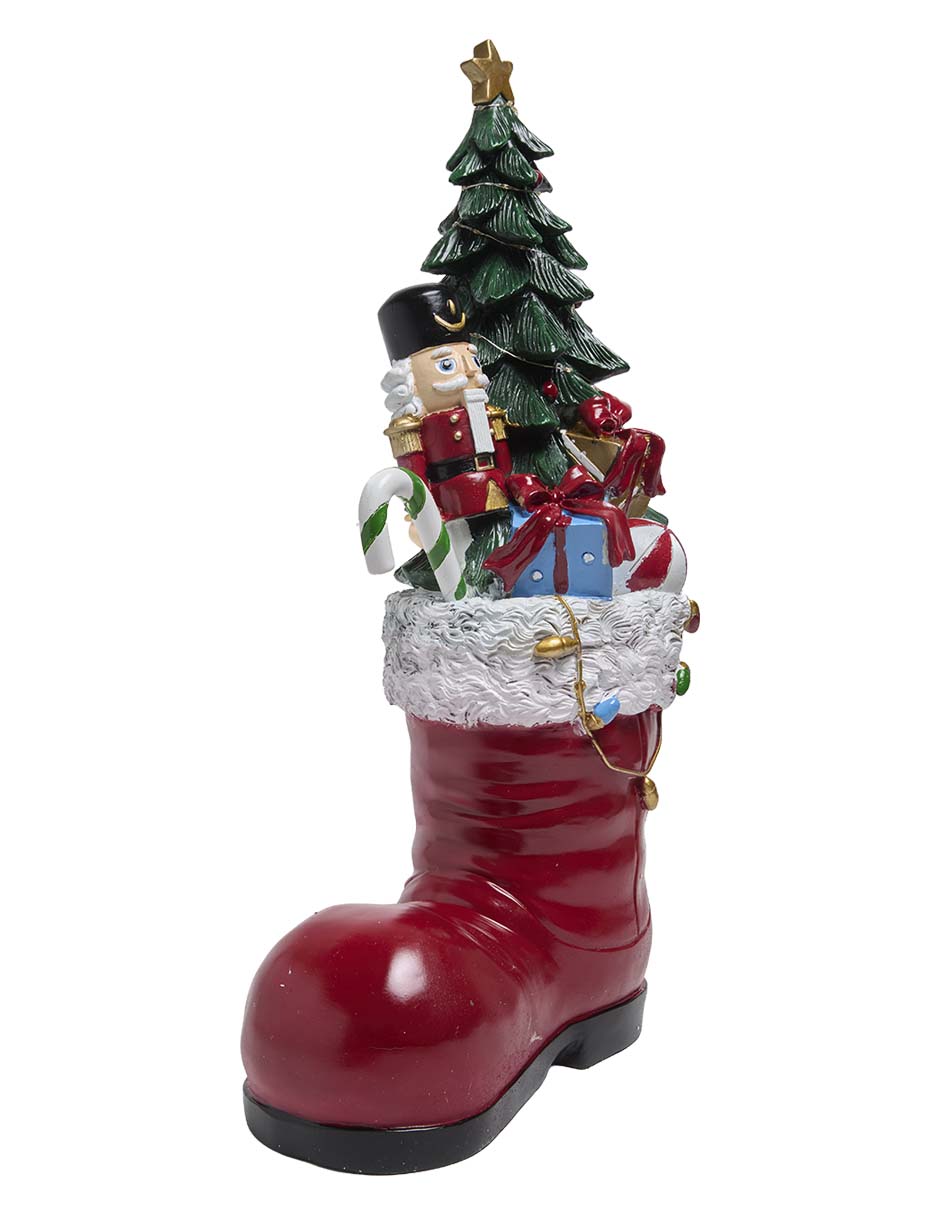 Figura decorativa navideña de bota 4