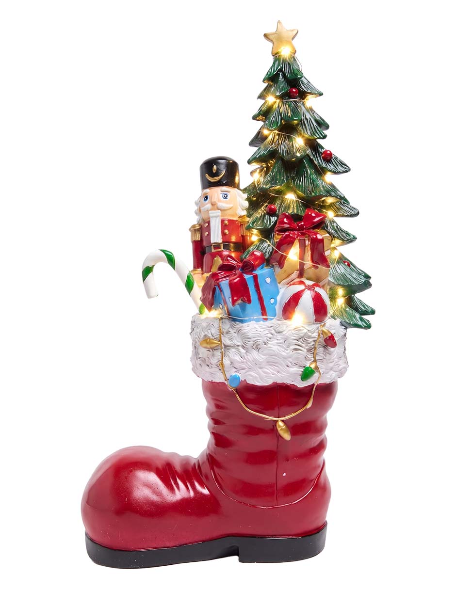 Figura decorativa navideña de bota 3