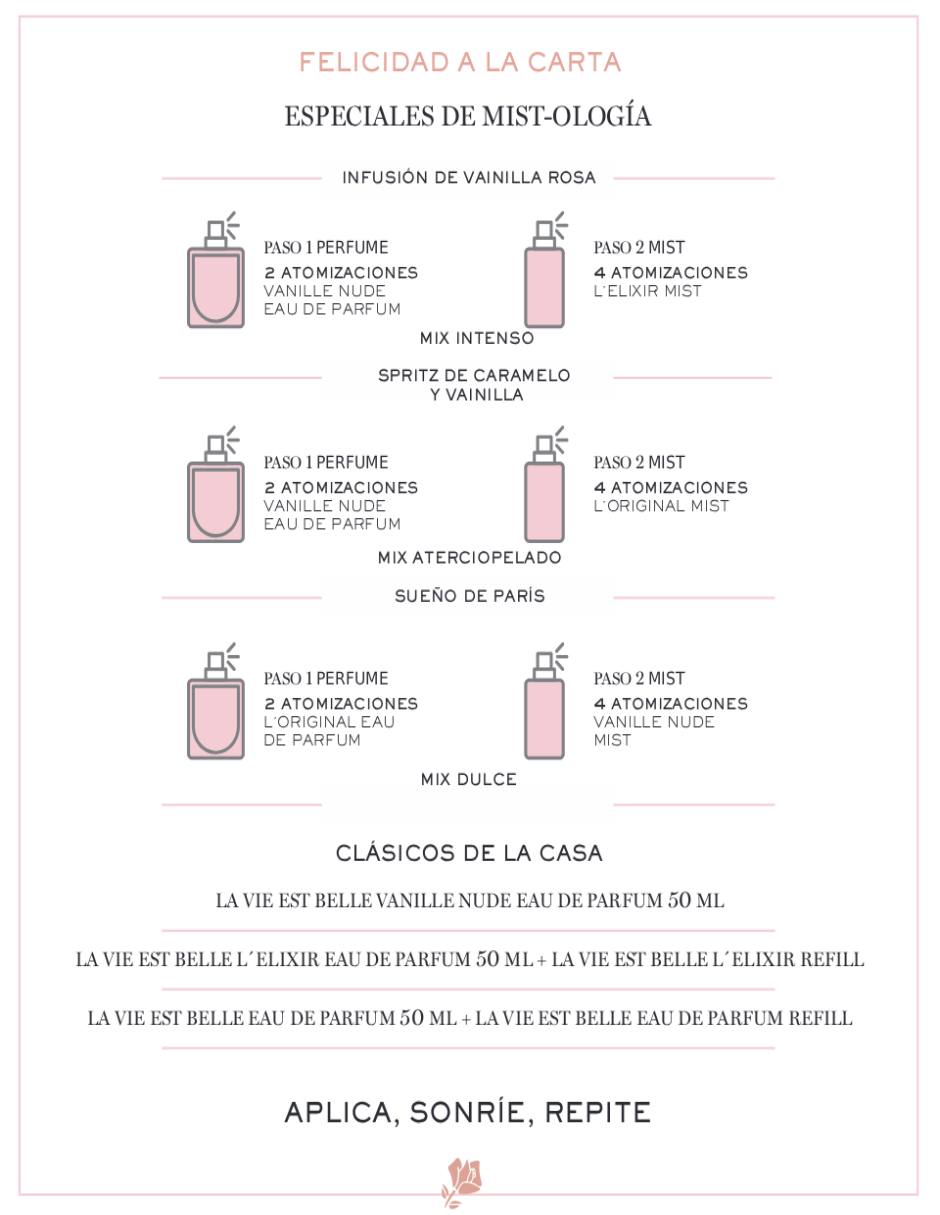 Body mist Lancôme La vie est belle vanille nude para mujer