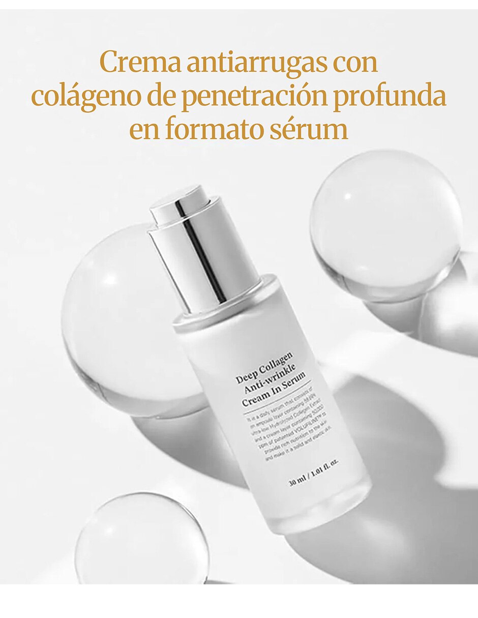 Hidratante facial deep collagen anti-wrinkle crema suero antiarrugas 10