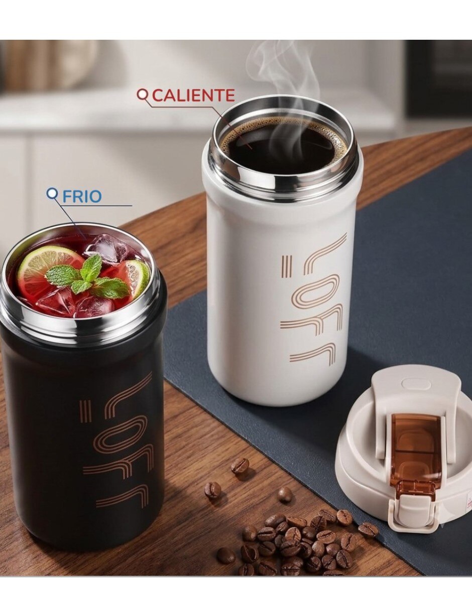 Termo de acero inoxidable con tapa rosca 6
