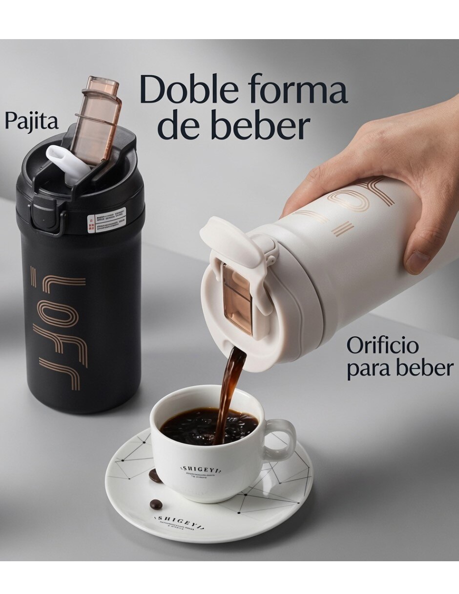 Termo de acero inoxidable con tapa rosca 7