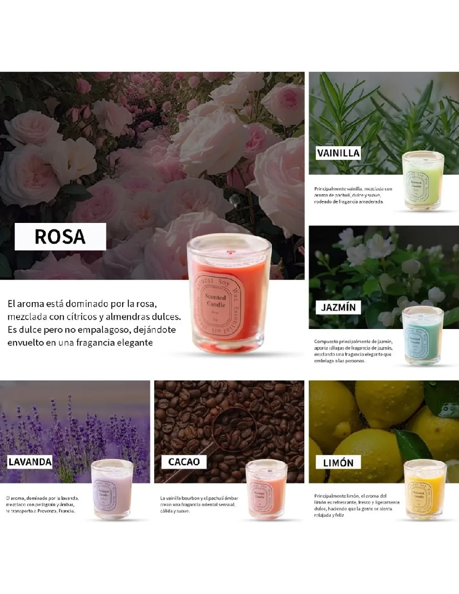 Set vela aromáticas 6 piezas 2
