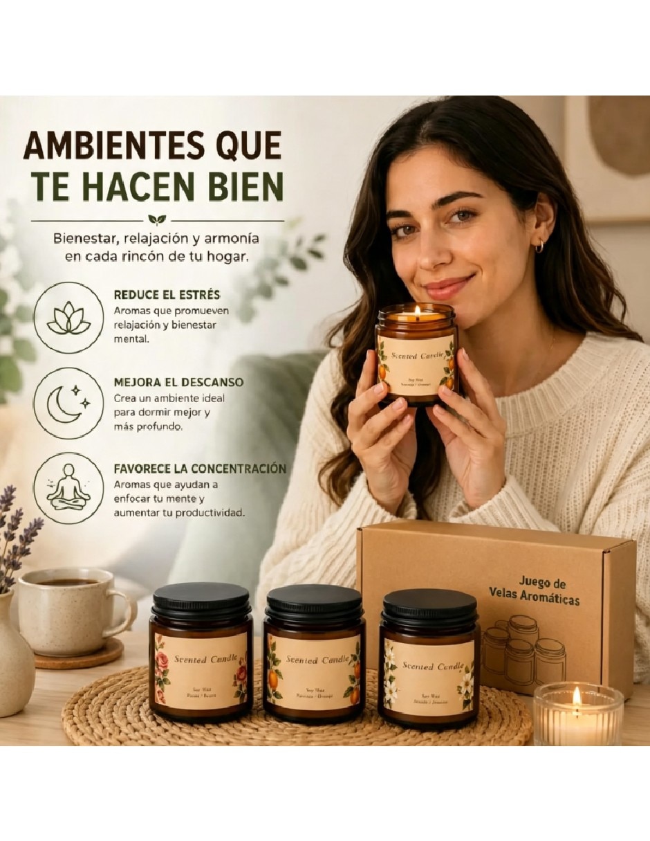 Set vela aromáticas 3 piezas 2