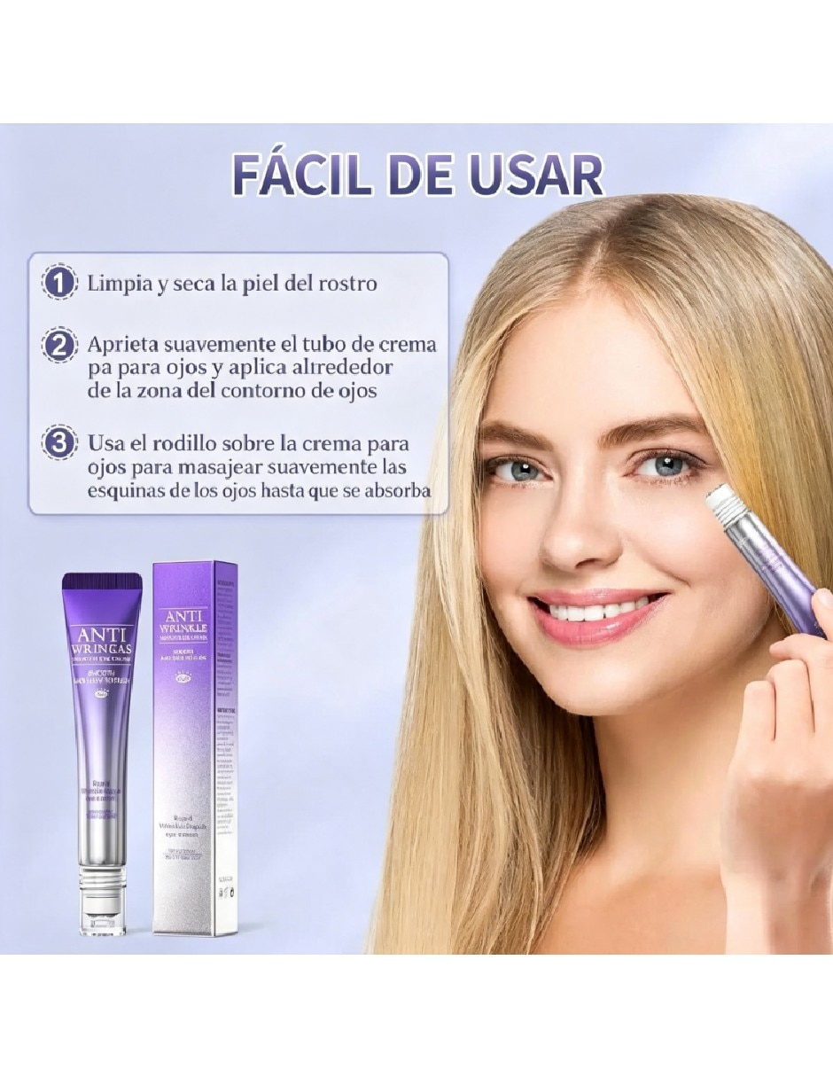 Crema para contorno de ojos recomendada para bolsas y ojeras de día y noche para todo tipo de piel