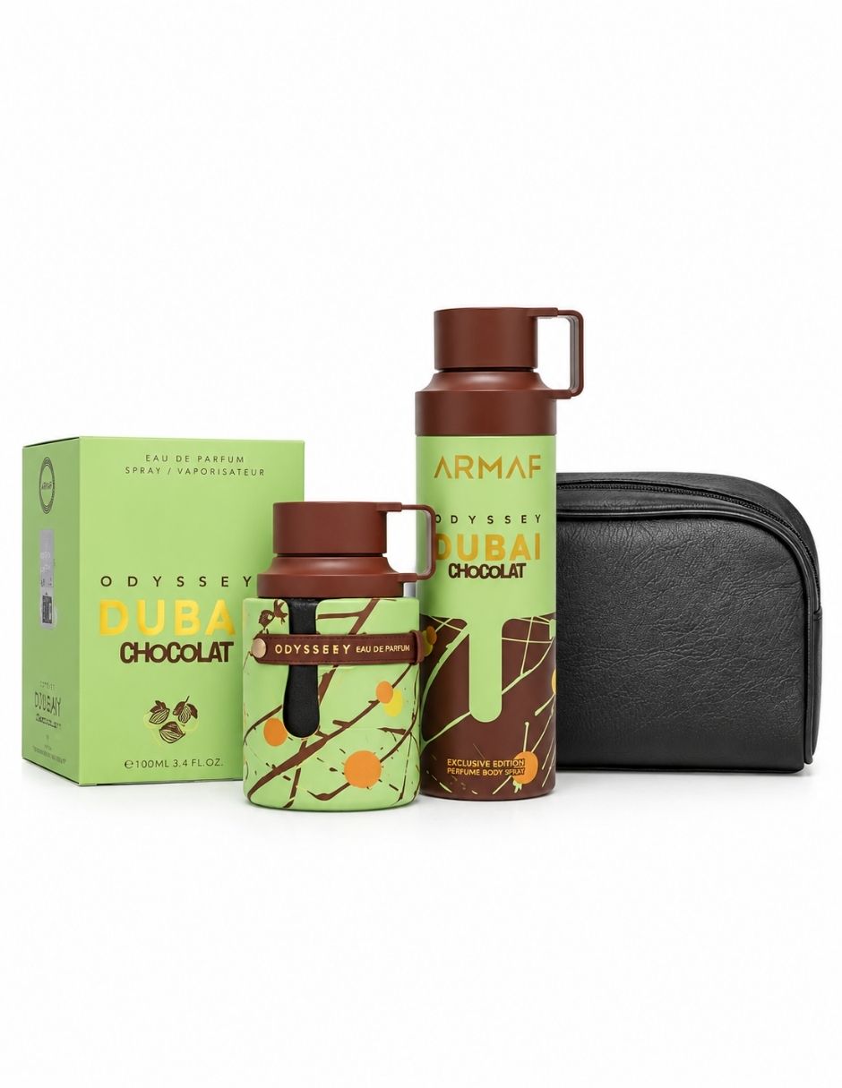 Kit eau de parfum odyssey dubai chocolate + body unisex