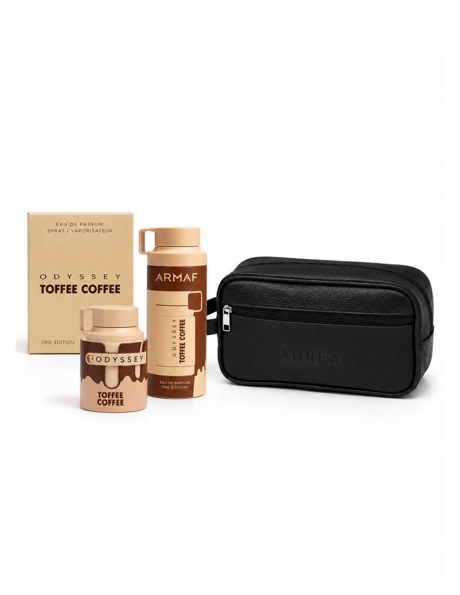 Kit eau de parfum odyssey toffee coffee + neseser unisex