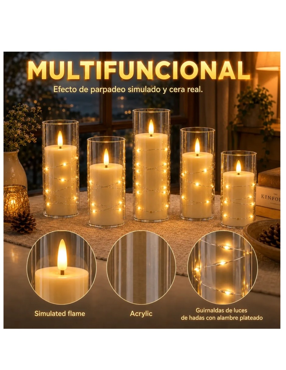 Set vela votiva 5 piezas 4