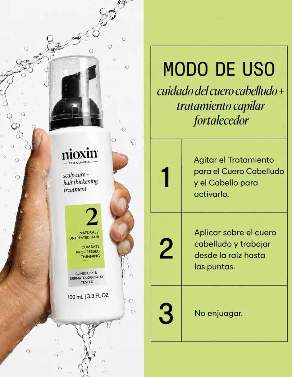 Tratamiento para cuero cabelludo tratamiento sistema 2 para cuero cabelludo y cabello con debilitamiento avanzado anticaída Nioxin 3