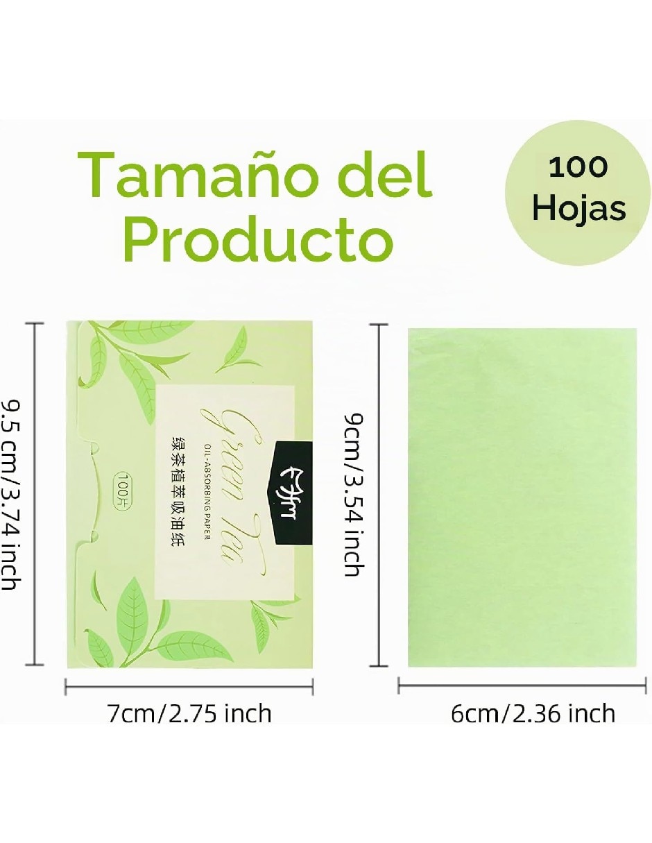 Papel absorbente facial antigrasa 100 piezas 5