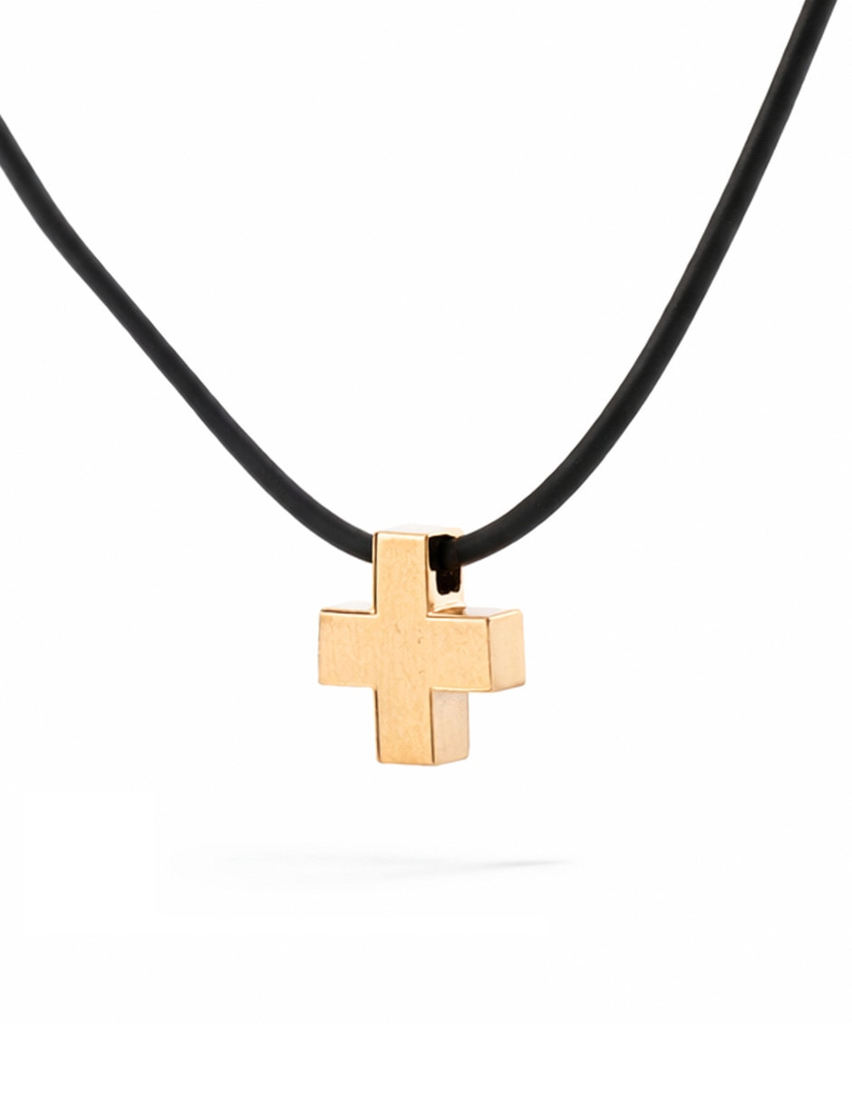 Dije de cruz de oro amarillo 14 K 5
